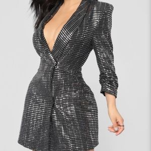 Sequin Blazer Dress